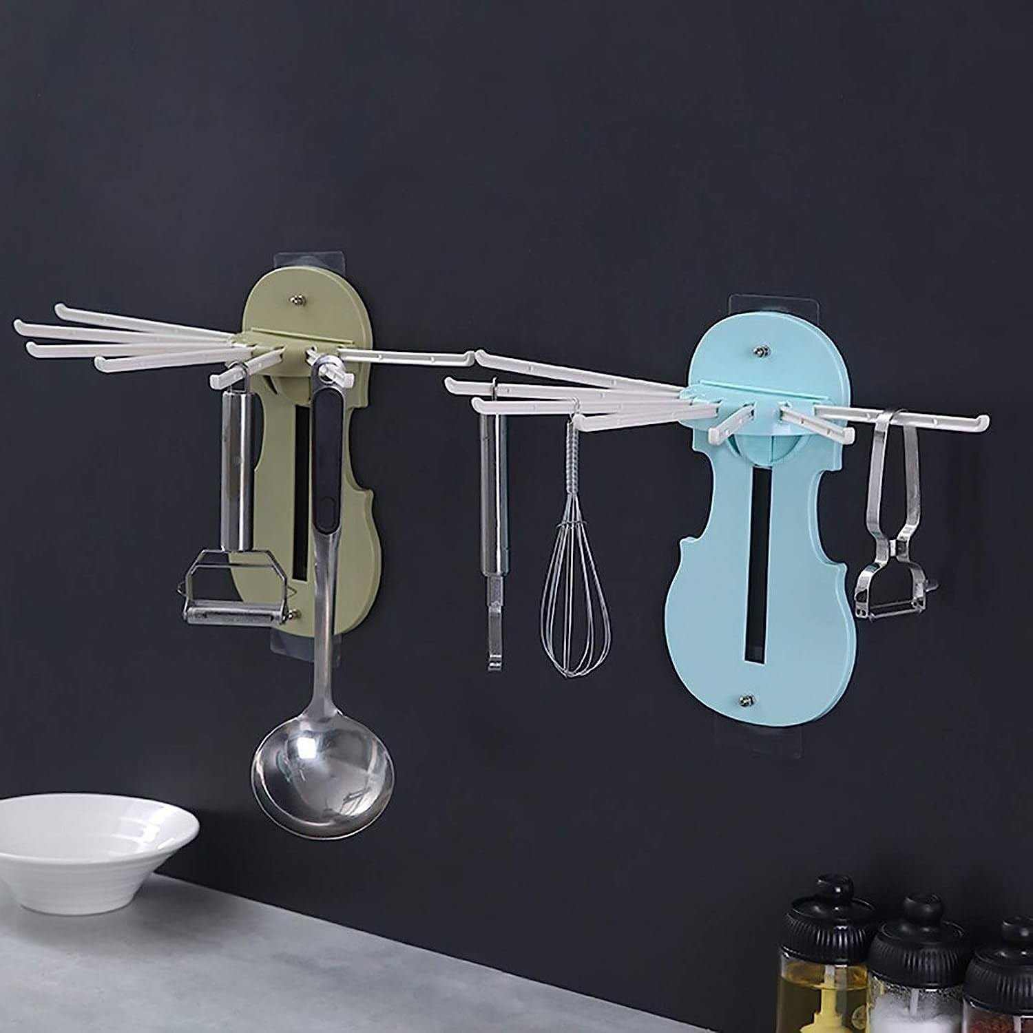 7728 Plastic 7-in-1 Multifunction Retractable Wall-Mounted Pull-Out Hanger Rack Without Punching Hooks Up for Kitchen Bathroom 7728 Plastic 7-in-1 Multifunction Retractable Wall-Mounted Pull-Out Hanger Rack Without Punching Hooks Up for Kitchen Bathroom